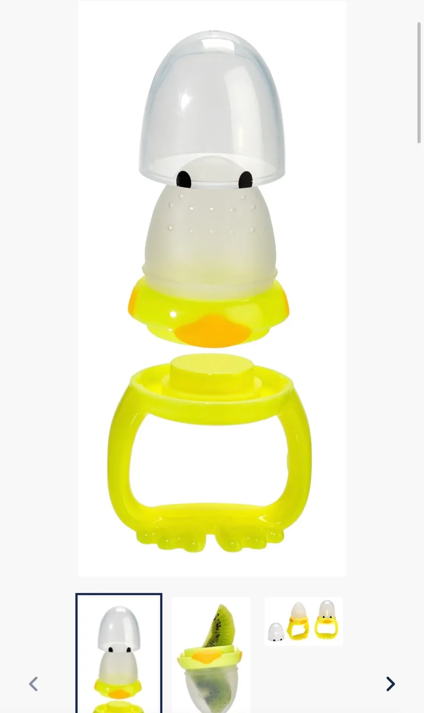 Mellii Silicone Duck Fresh Food Feeder & Teether (2 Pack) image indicator(5)