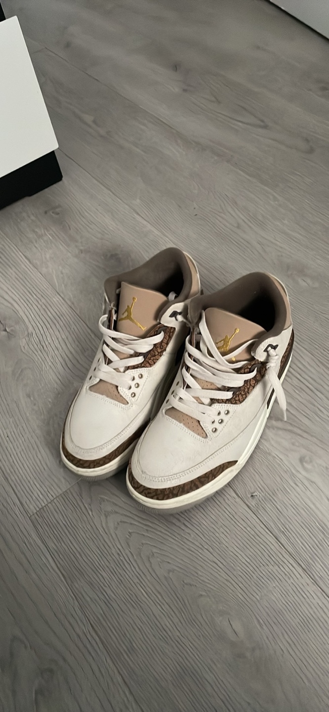 Air Jordan 3 Retro Orewood Brown Metallic Gold Size 9 - photo 4