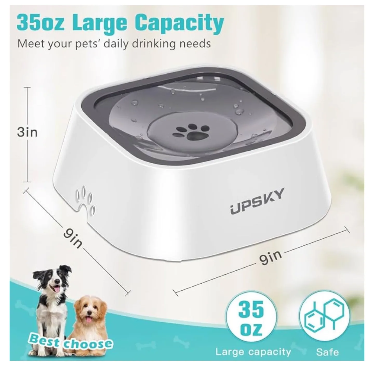 Set of Slow water bowl + paw cleaner image indicator(7)