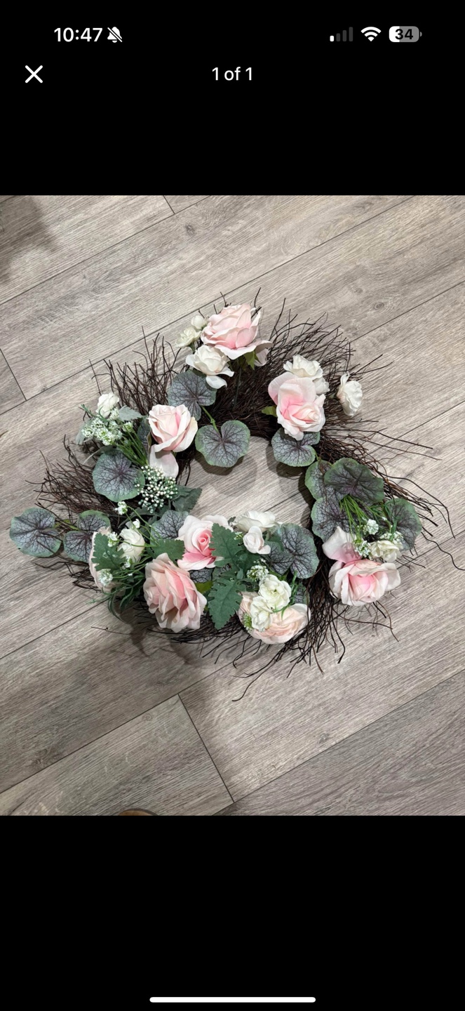 #freecycle Beautiful Pink and White Artificial Flower Wreath