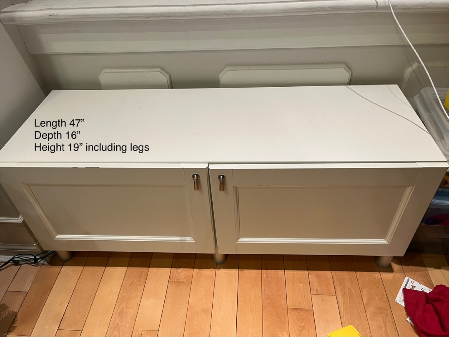 Besta tv bench - White Storage Cabinet with Shelves