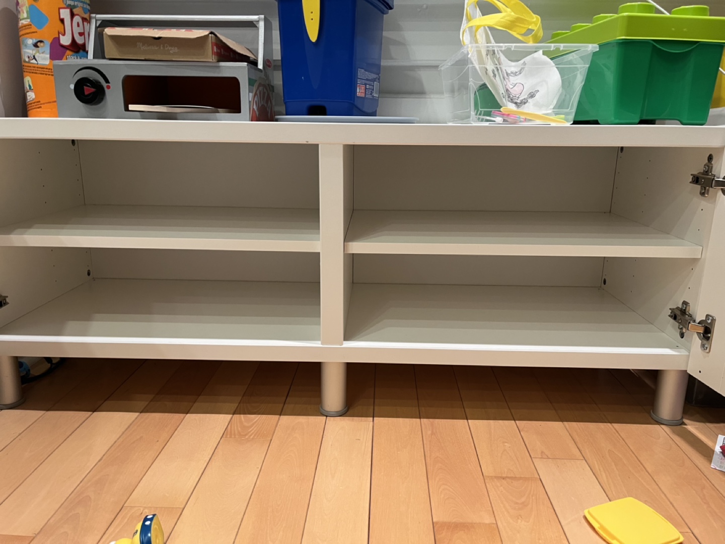 Besta tv bench - White Storage Cabinet with Shelves - photo 3