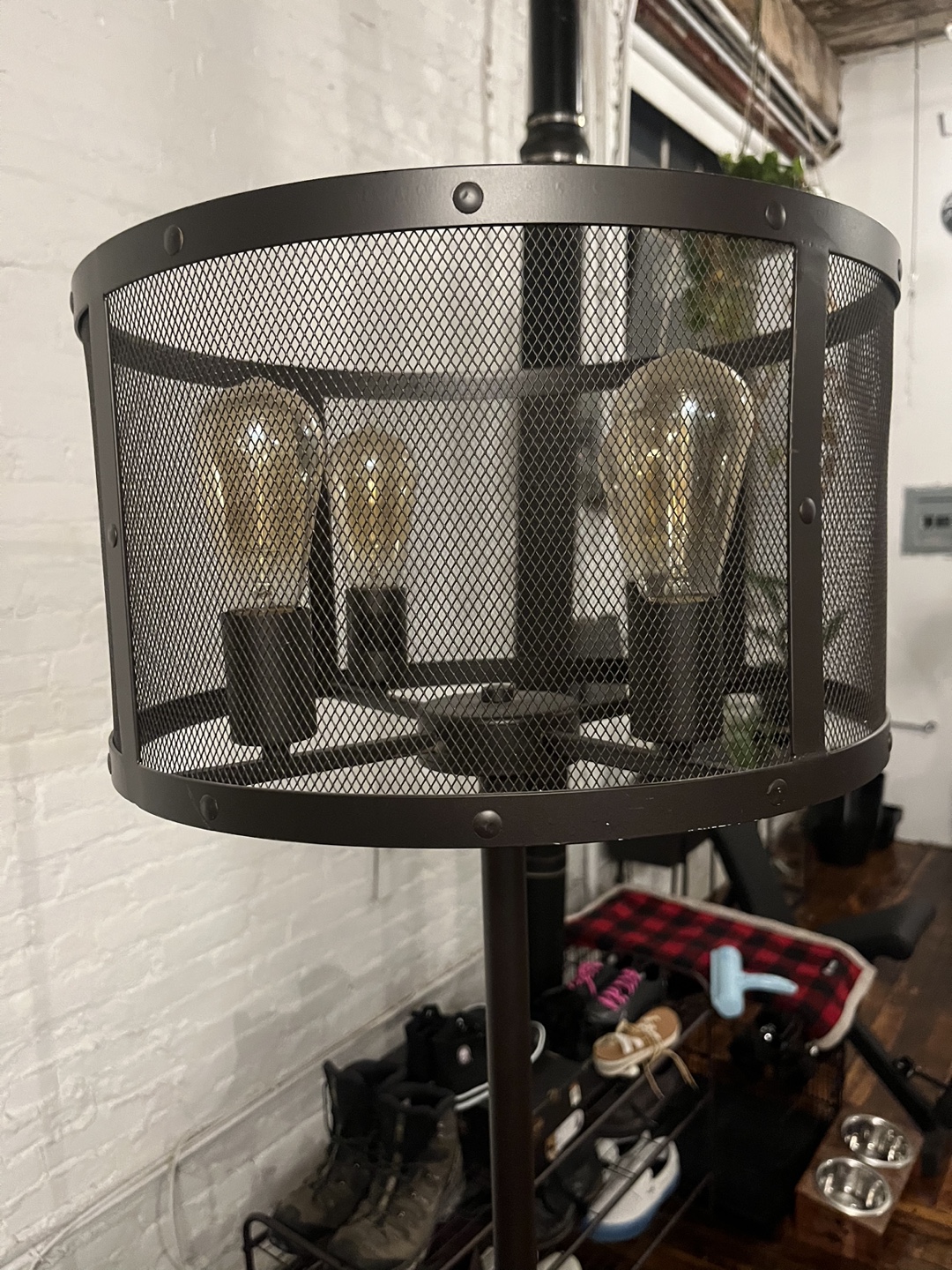 Industrial Metal Floor Lamp with floor clicker