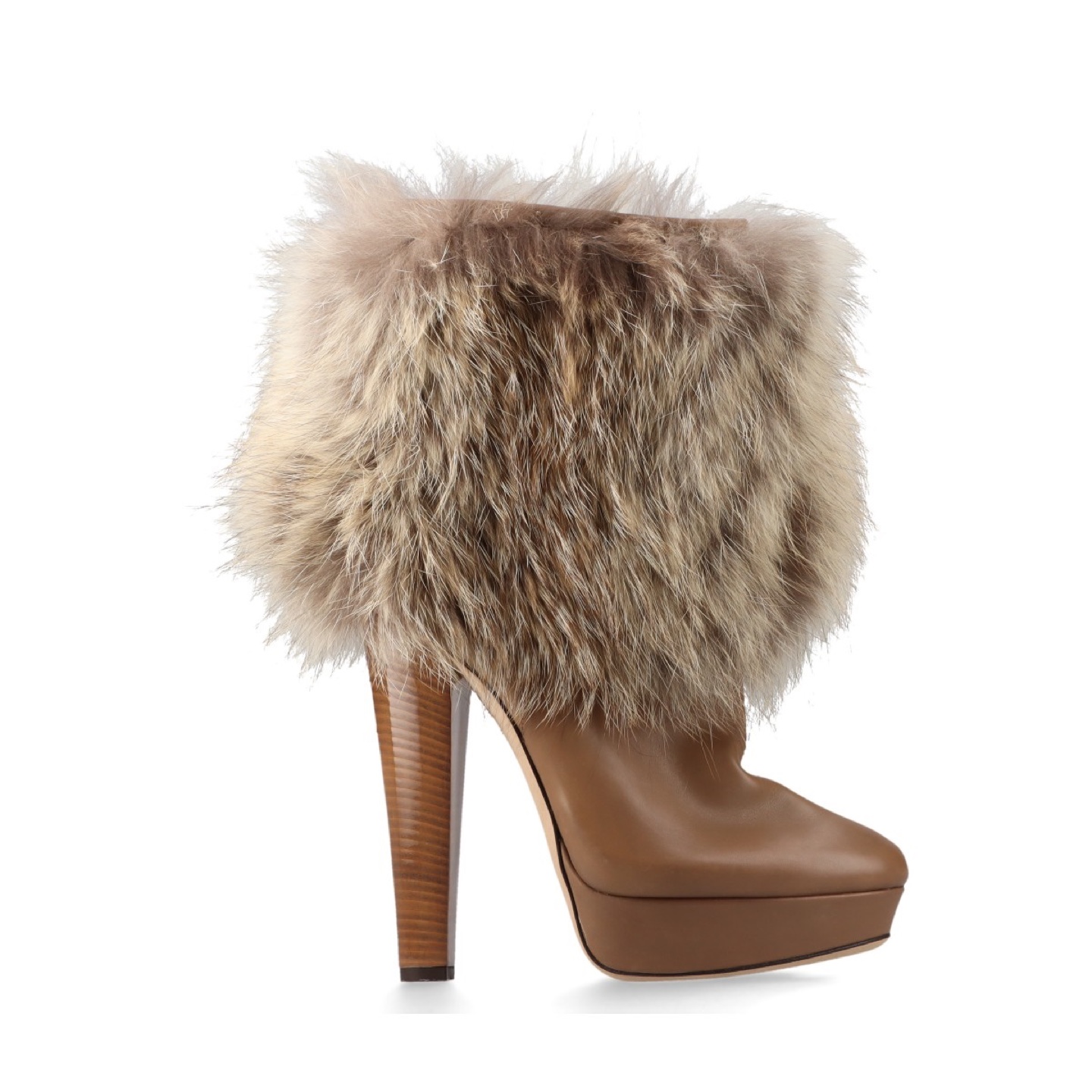 Jimmy Choo Fox Fur Trimmed Platform Boots - photo 2