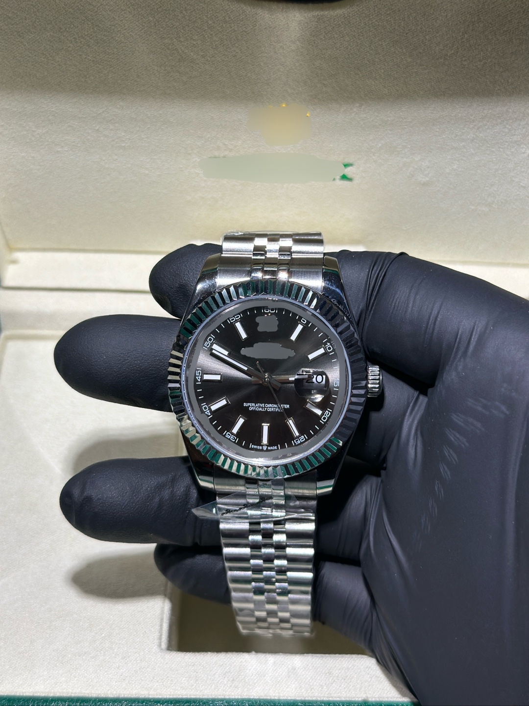 Silver/Black Luxury Watch