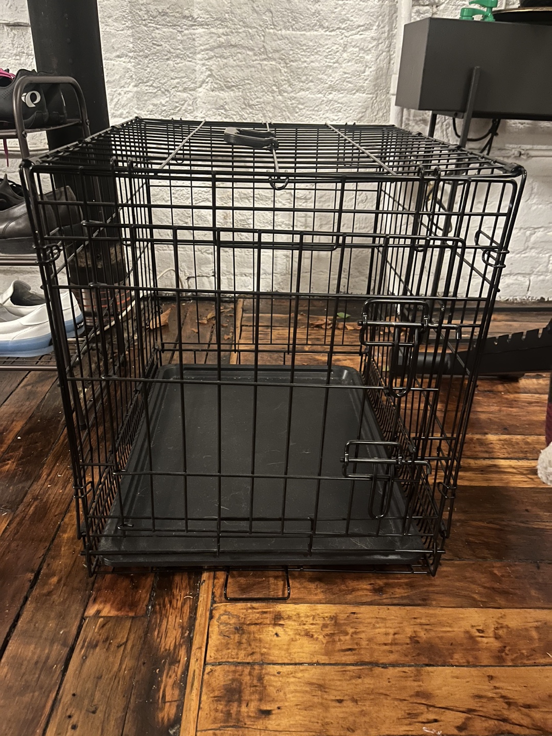 Small black dog crate