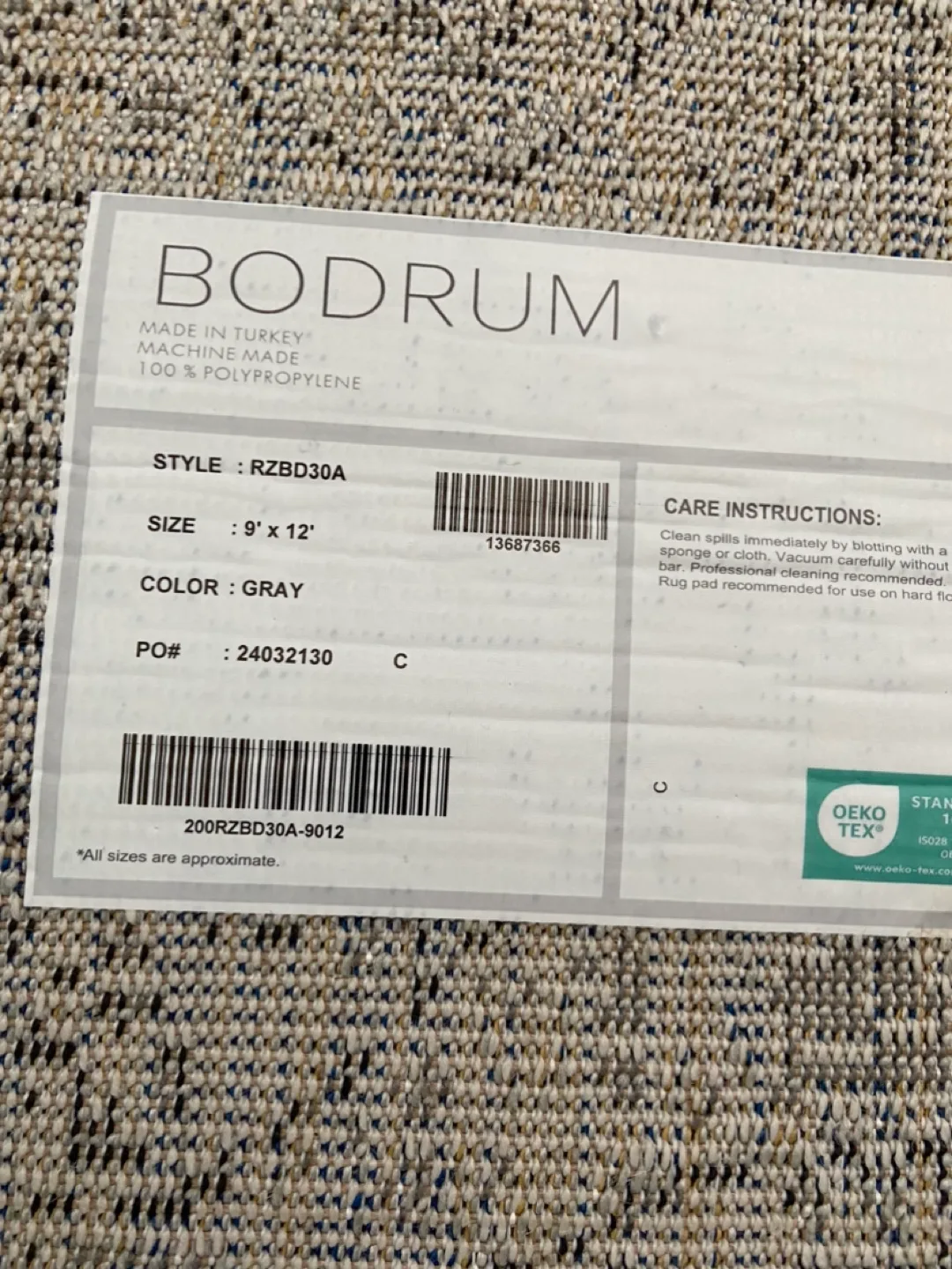 Bodrum 9' x 12' Gray Area Rug image indicator(4)