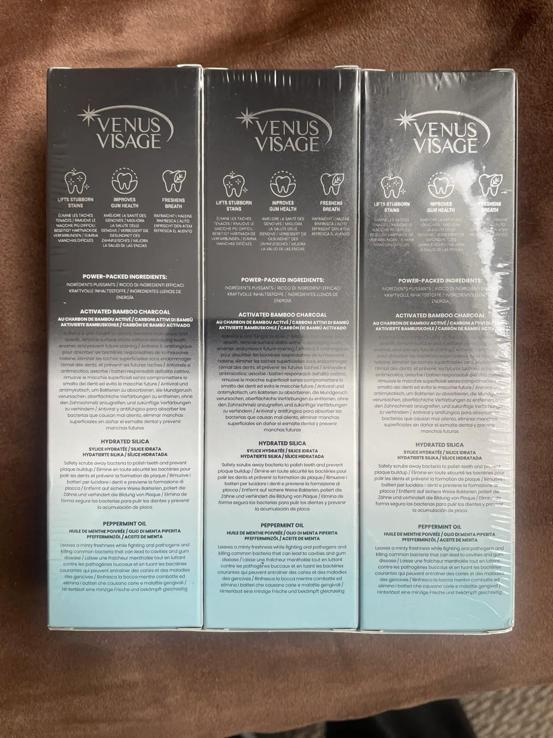 Venus Visage Bamboo Charcoal Whitening Toothpaste 3-Pack image indicator(2)