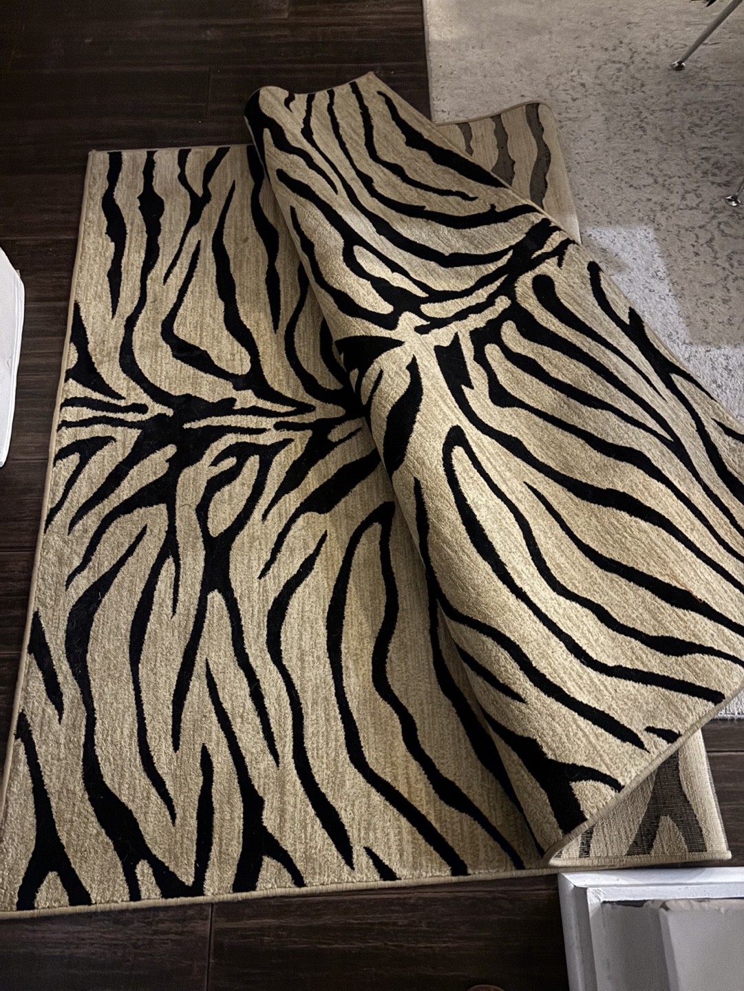 Zebra Print Area Rug