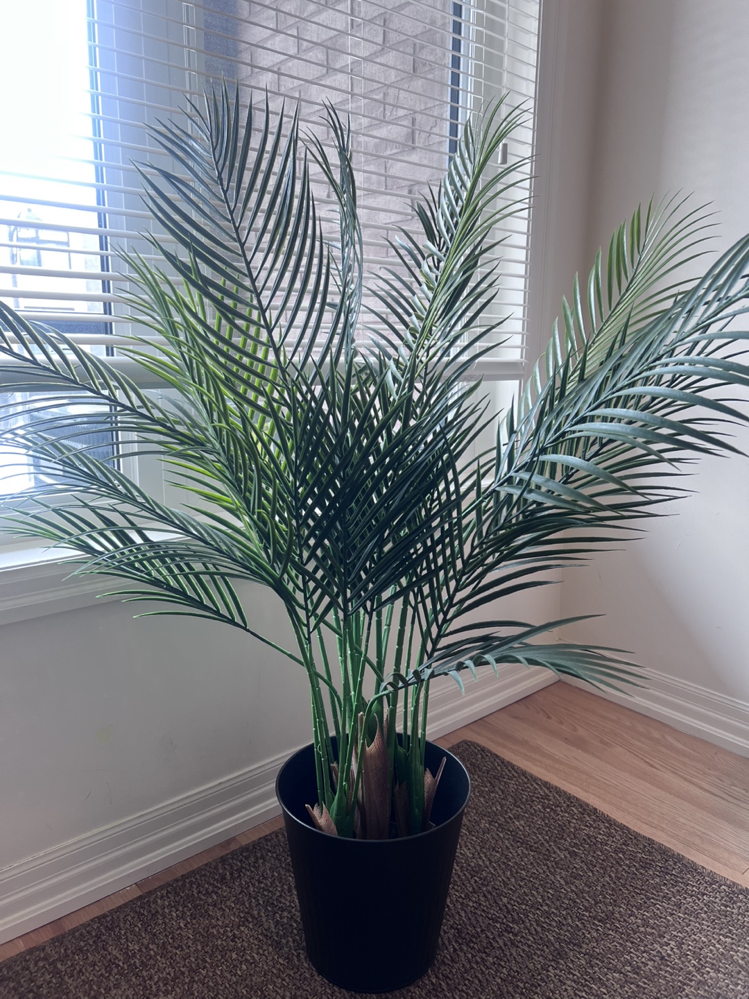Artificial Palm Plant in Black Pot