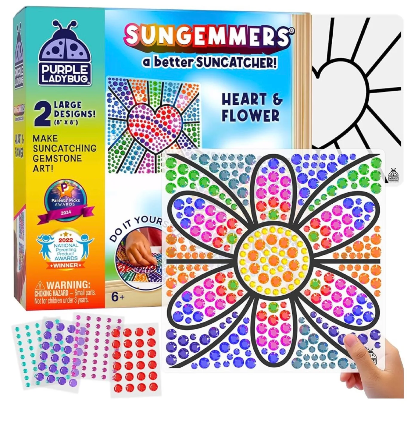 SunGemmers Heart & Flower Gemstone Art Kit image indicator(4)