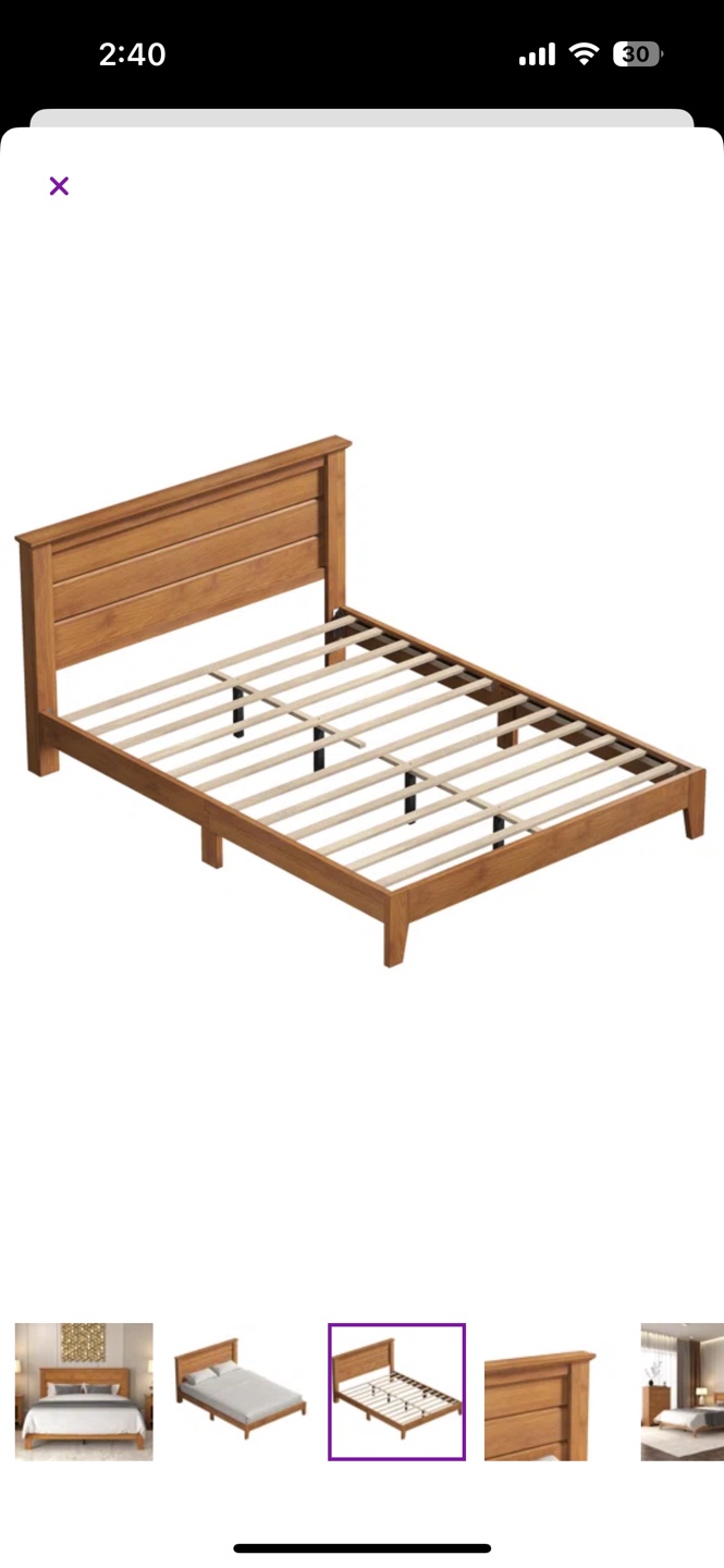 Winston Porter Orvas Queen Platform Bed Frame