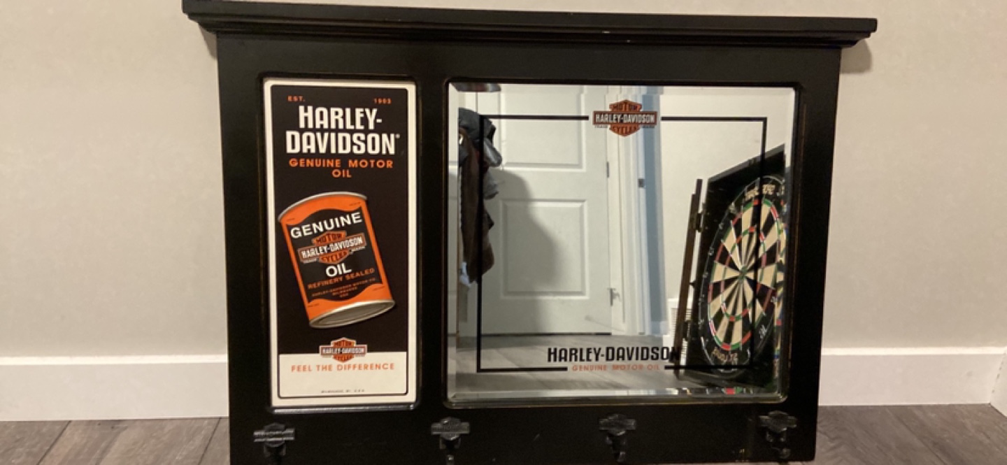 Harley-Davidson Mirror with Dartboard