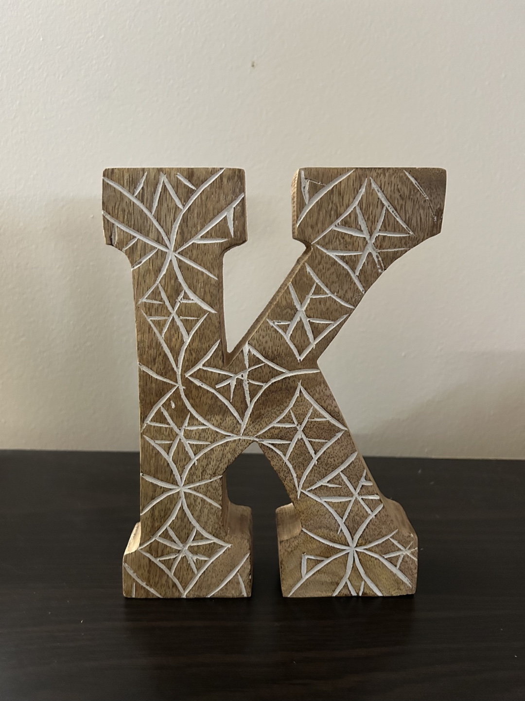 Wooden Letter K Decor