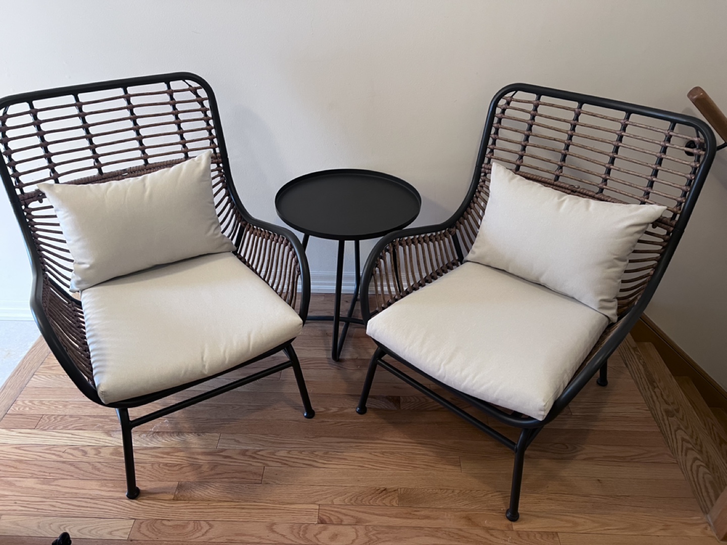 2-Piece Patio Chair Set with Side Table