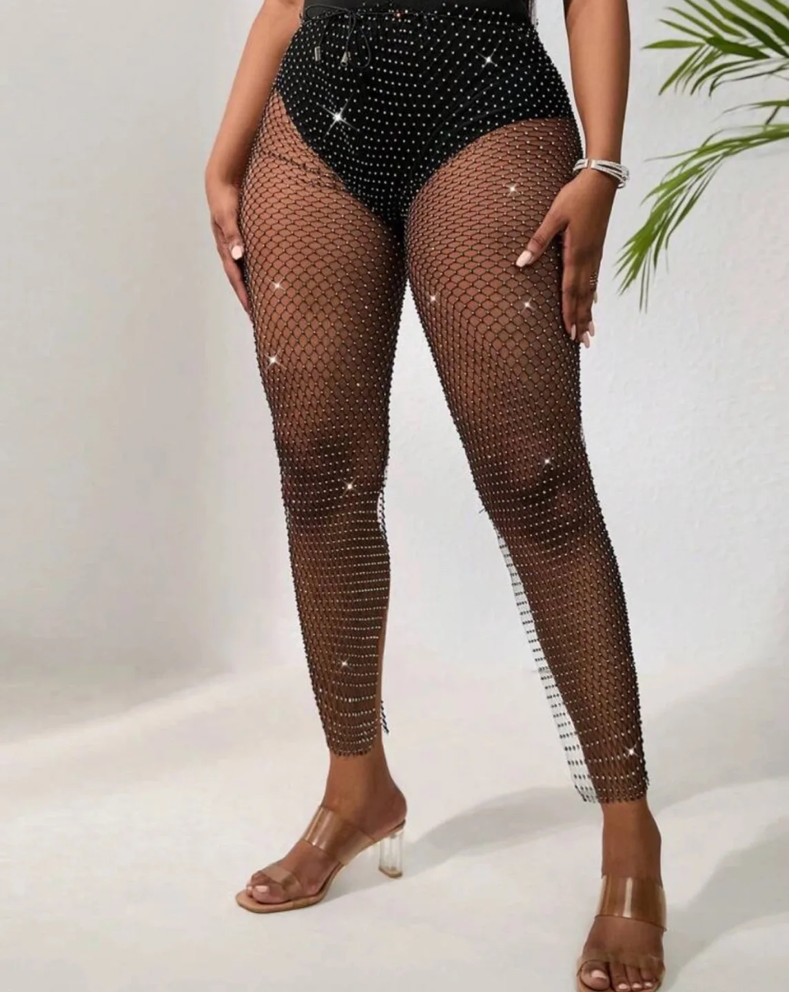 Rhinestone Fishnet Pants image indicator(3)