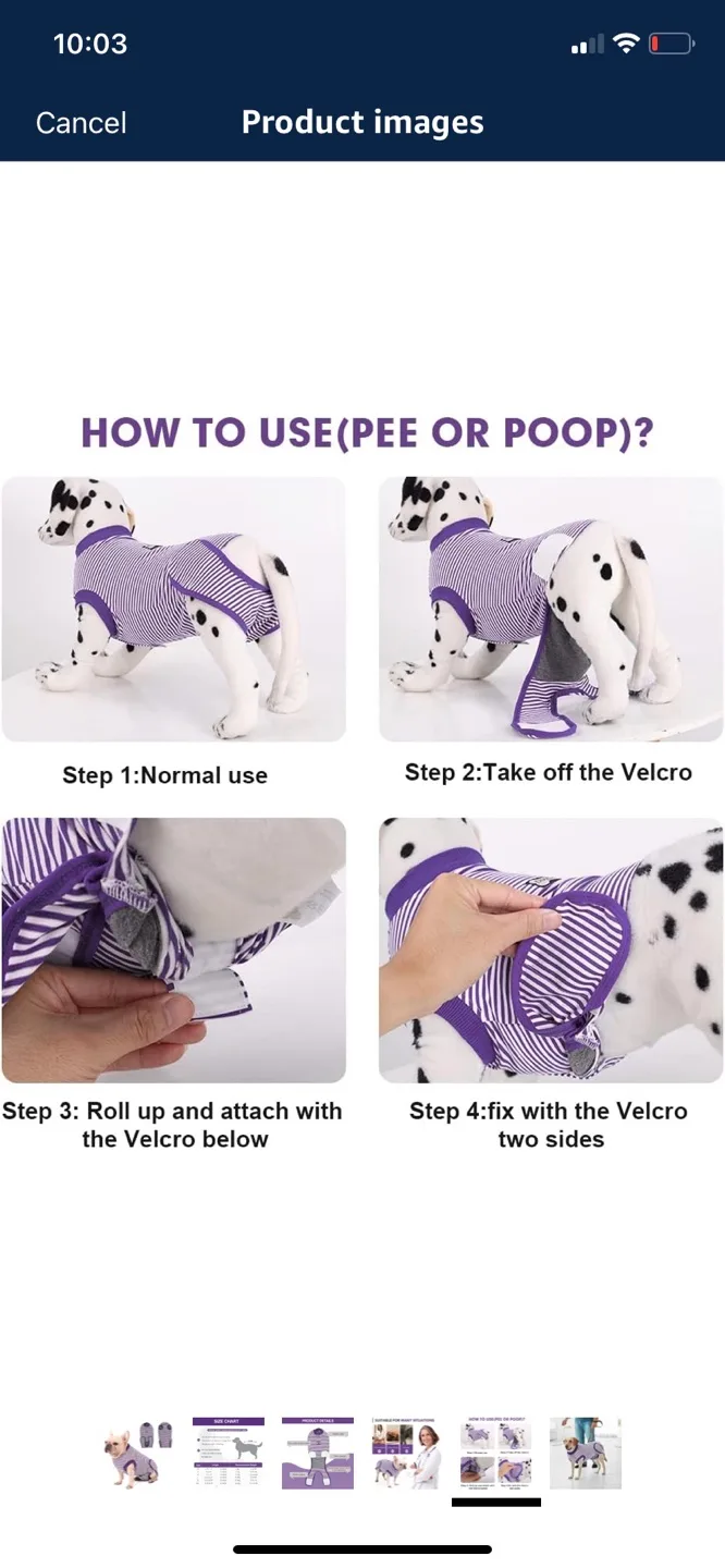 Dog Surgical Recovery Suit xxl- (multiple available) image indicator(4)