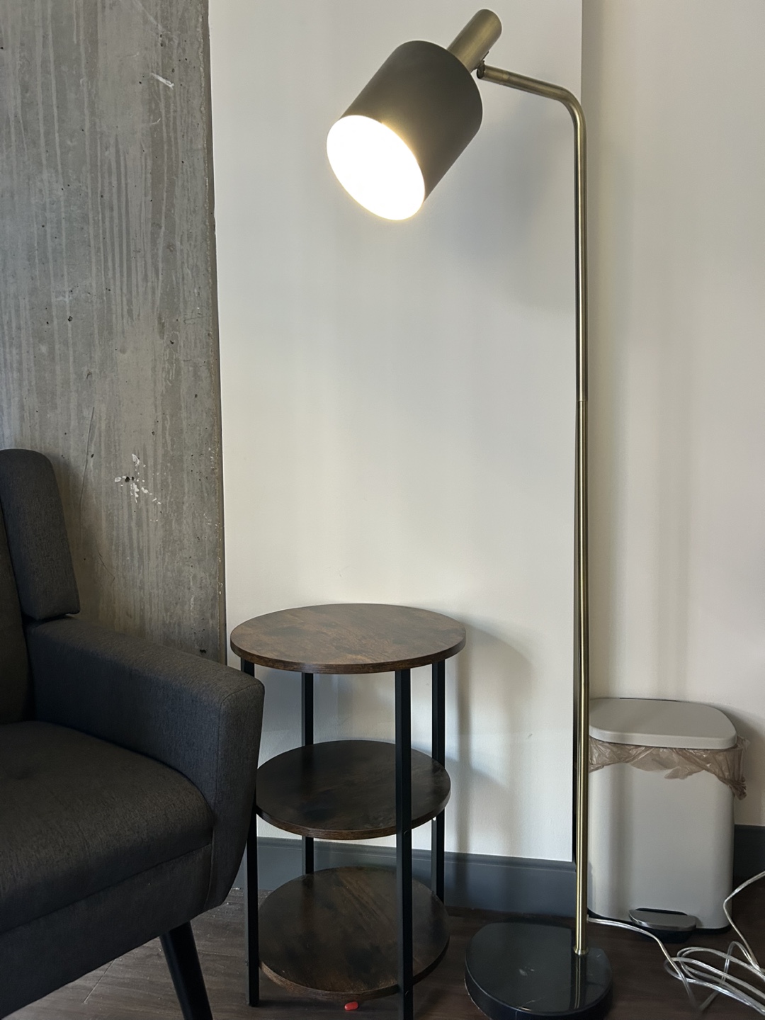 Modern Arc Floor Lamp - Gold & Black - photo 3