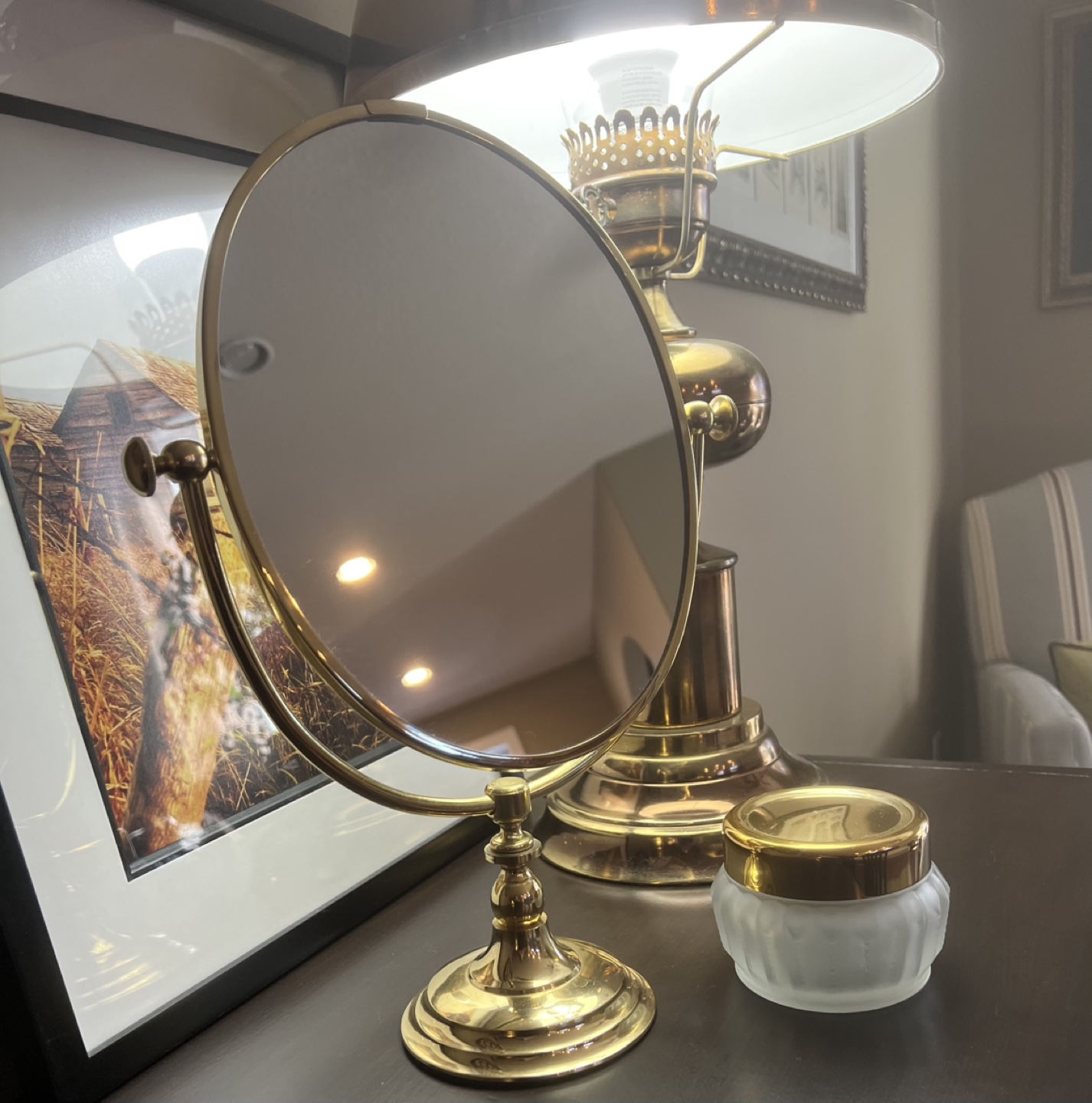 Oval Double Sided Makeup Mirror