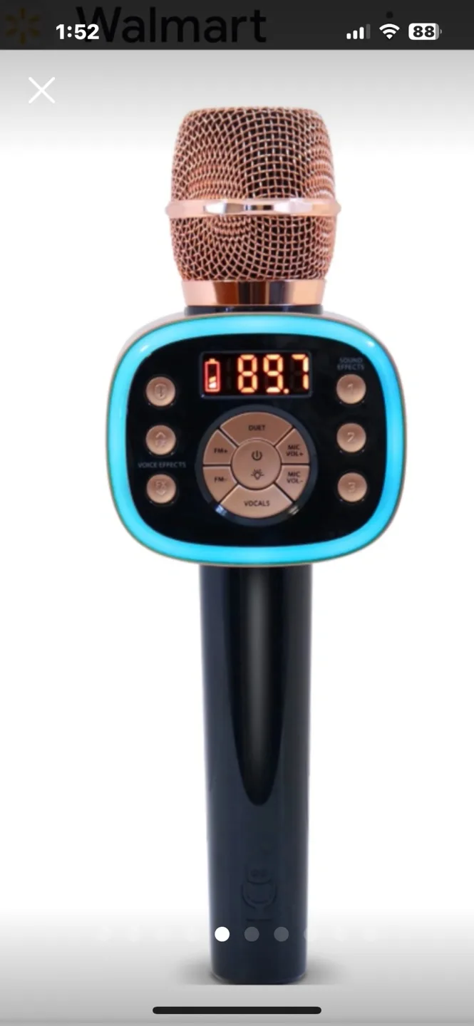 $10 Singing Karaoke Microphone with Lights and Sound Effects image indicator(3)