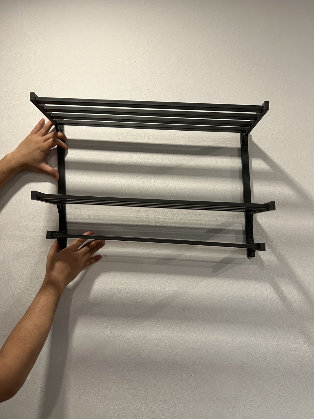 3 Tier Bathroom Towel Rack with Towel Bar-Wall Mounted - photo 2
