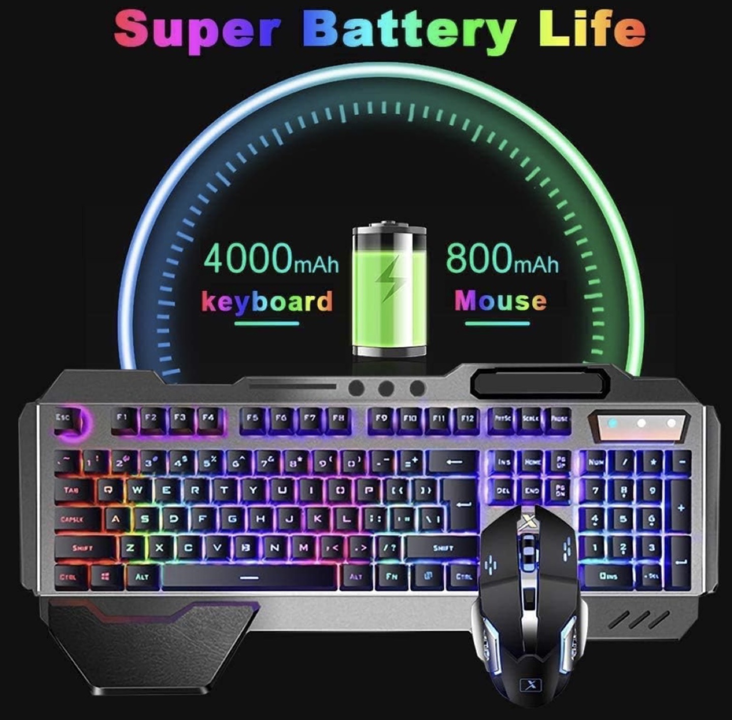 Wireless RGB Gaming Keyboard and Mouse Combo - photo 2