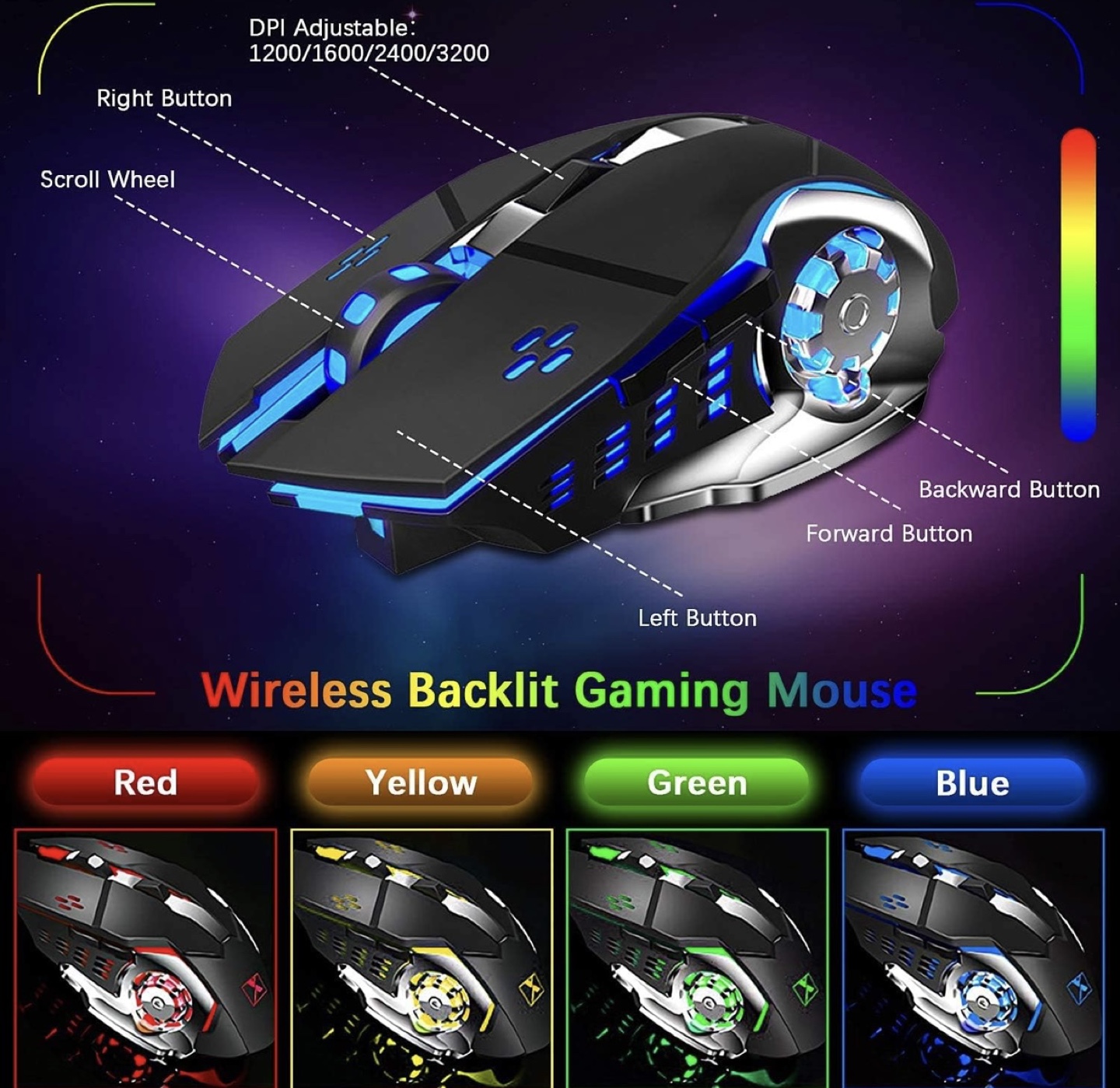 Wireless RGB Gaming Keyboard and Mouse Combo - photo 4