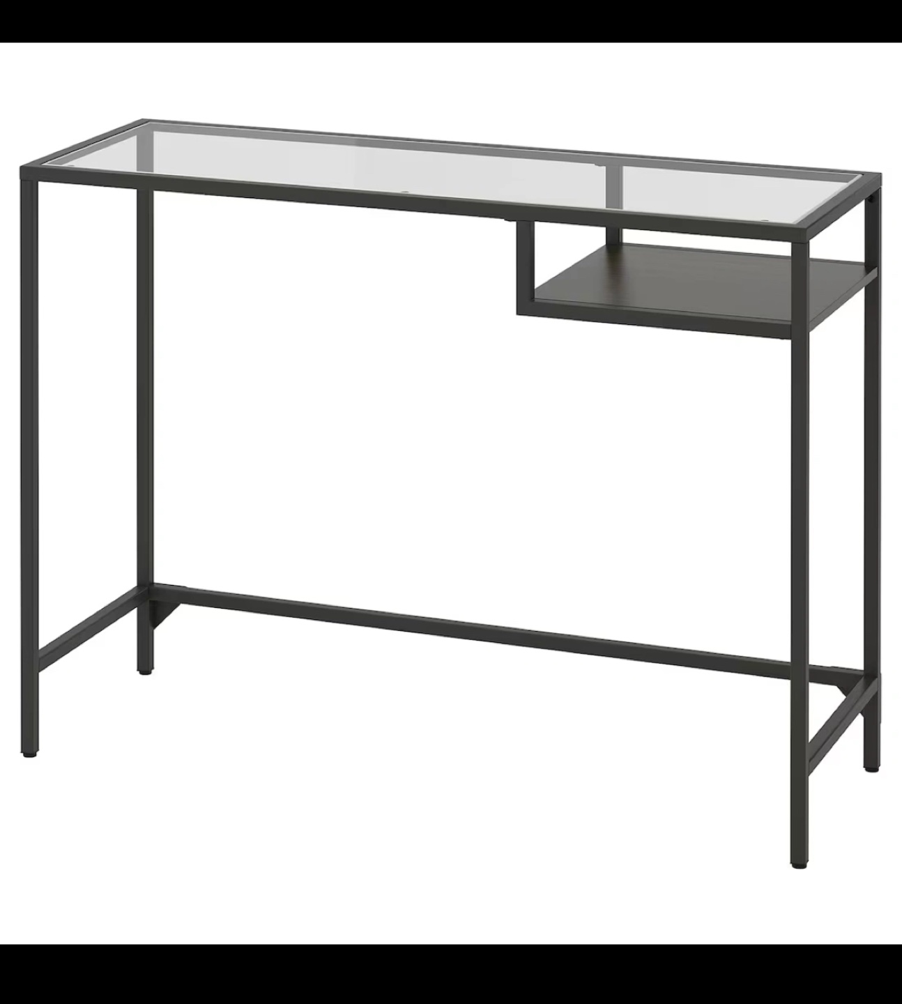 VITTSJO Glass Table, black-brown/glass - 2 units - photo 2