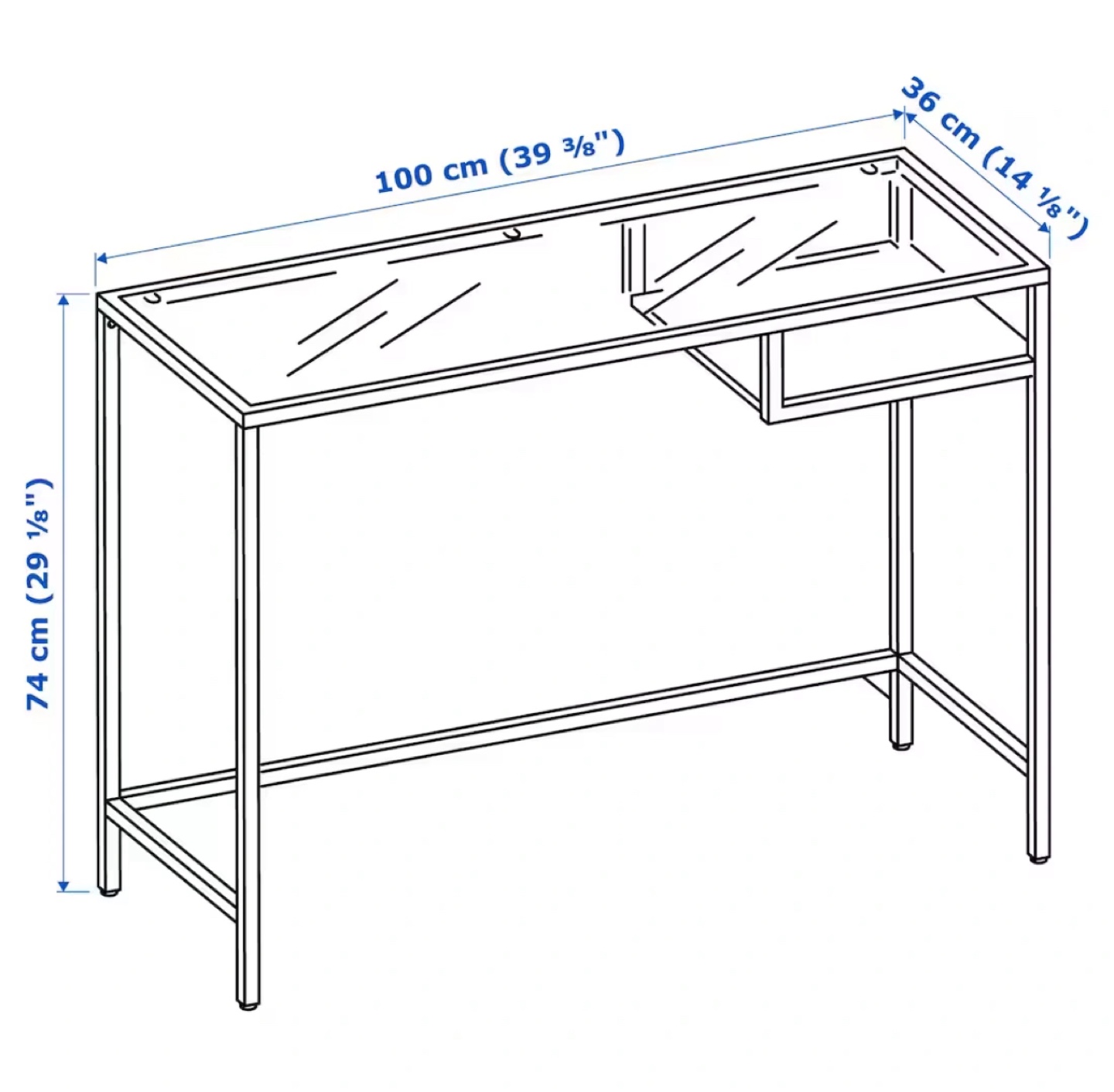VITTSJO Glass Table, black-brown/glass - 2 units