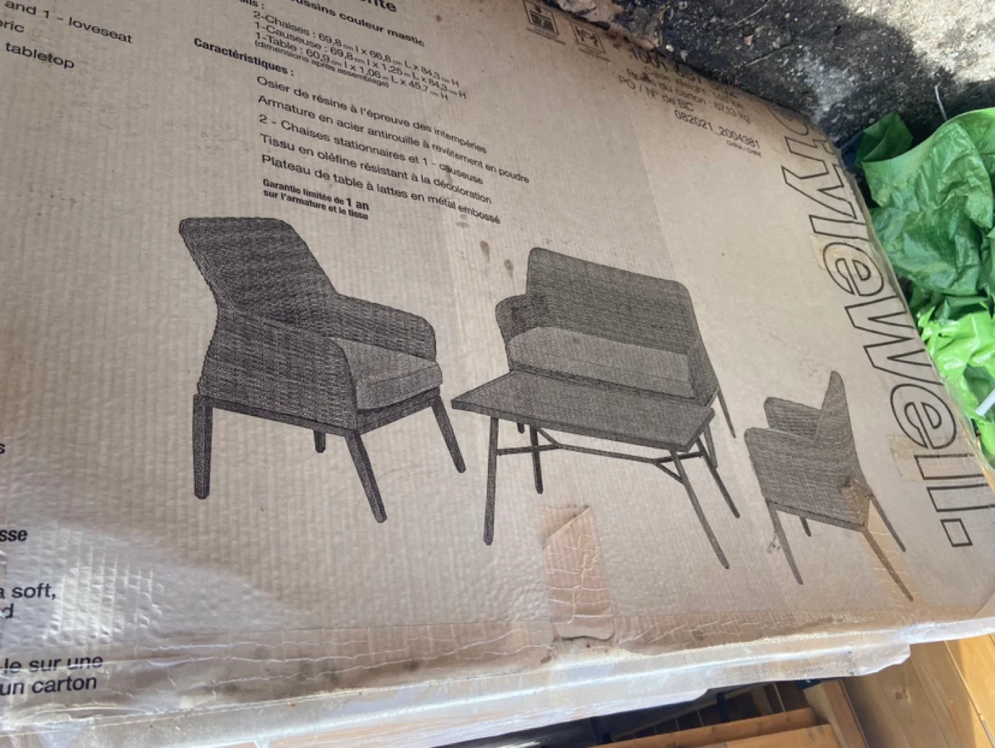 StyleWell Oak Hills 4-Piece Wicker Patio Conversation Set image indicator(2)