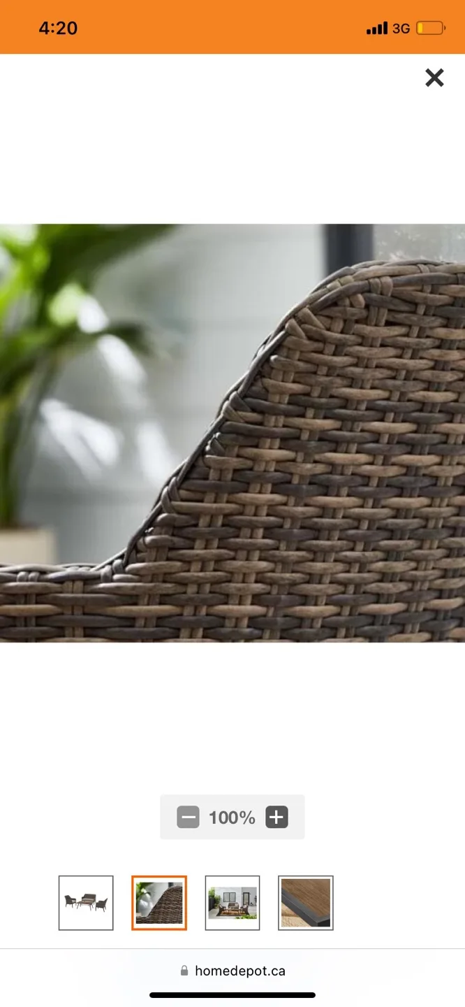 StyleWell Oak Hills 4-Piece Wicker Patio Conversation Set image indicator(6)