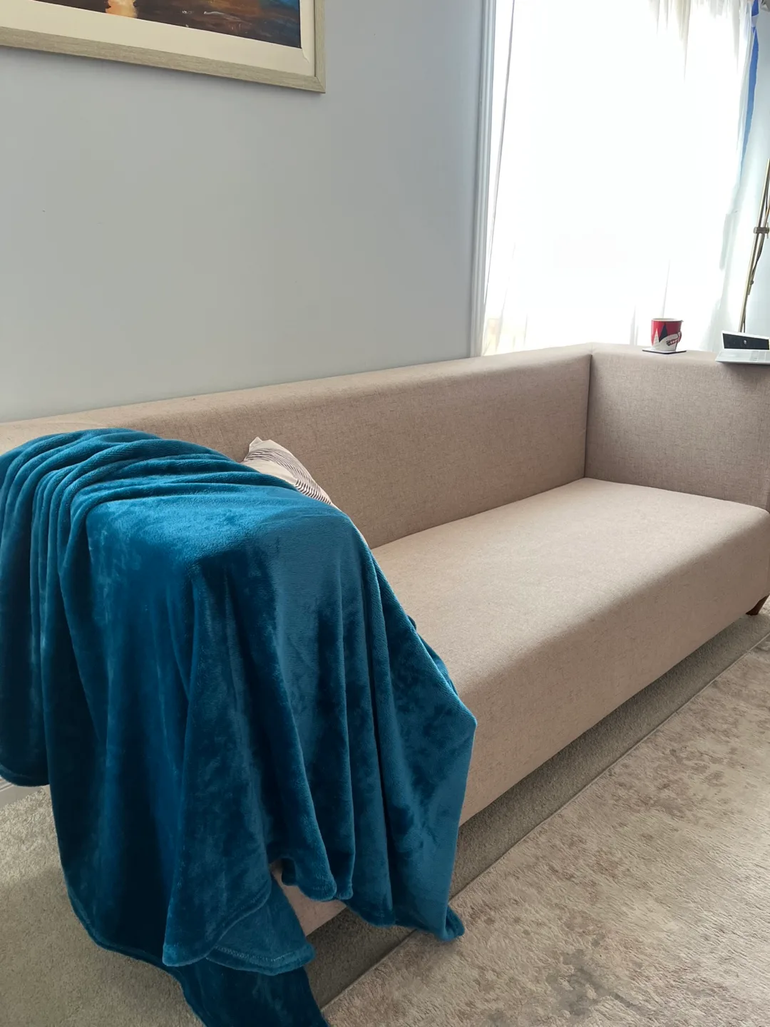 3.5 Seater Beige Sofa in Jute Fabric image indicator(2)