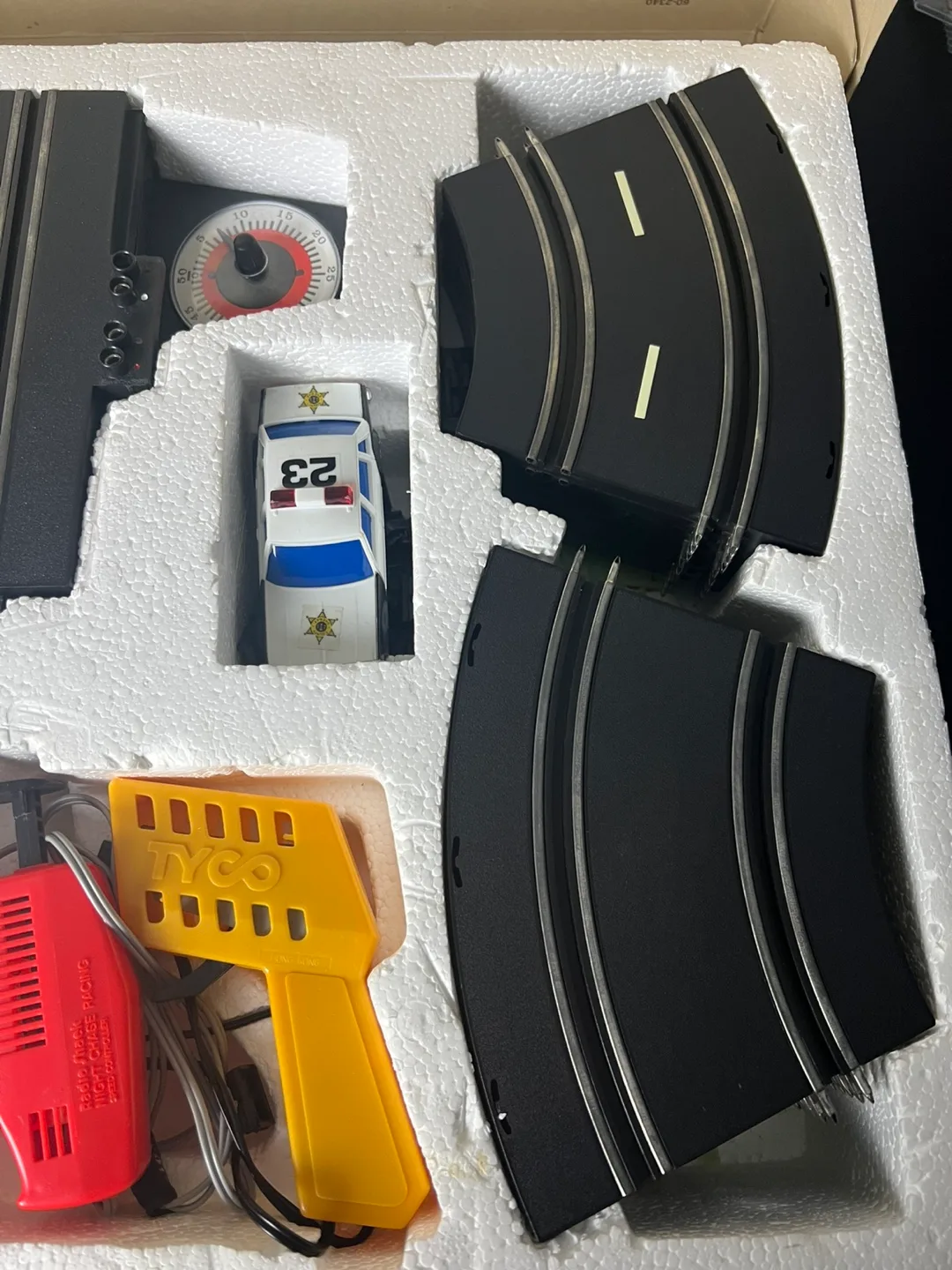 Vintage Radio Shack Spiral Tier Night Chase Road Racing Set image indicator(4)