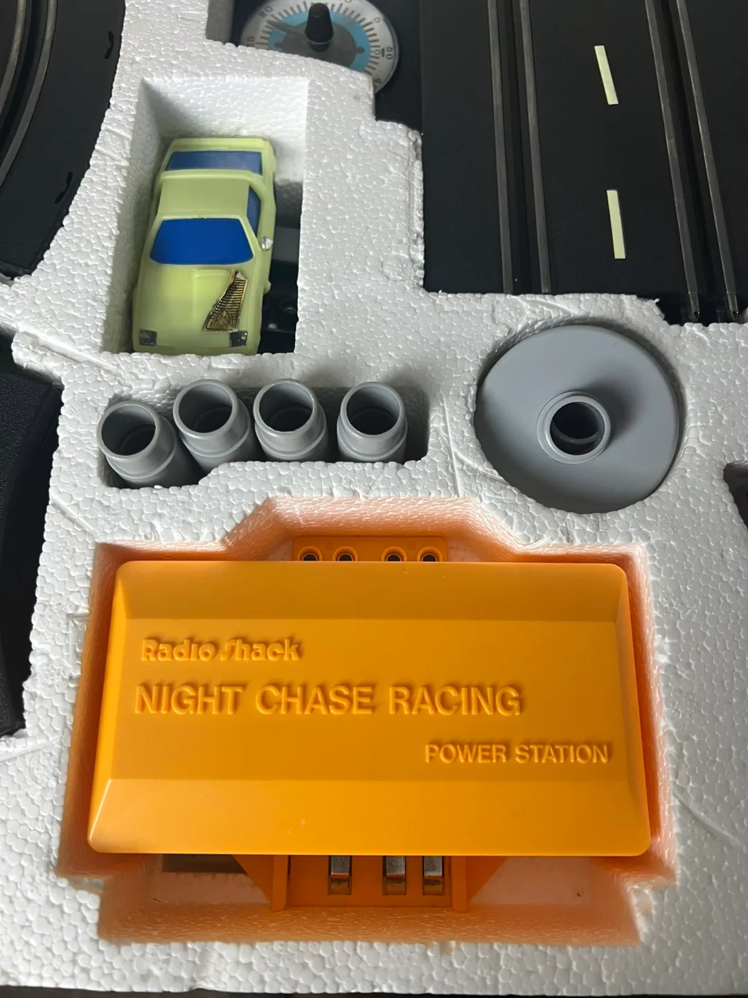 Vintage Radio Shack Spiral Tier Night Chase Road Racing Set image indicator(7)