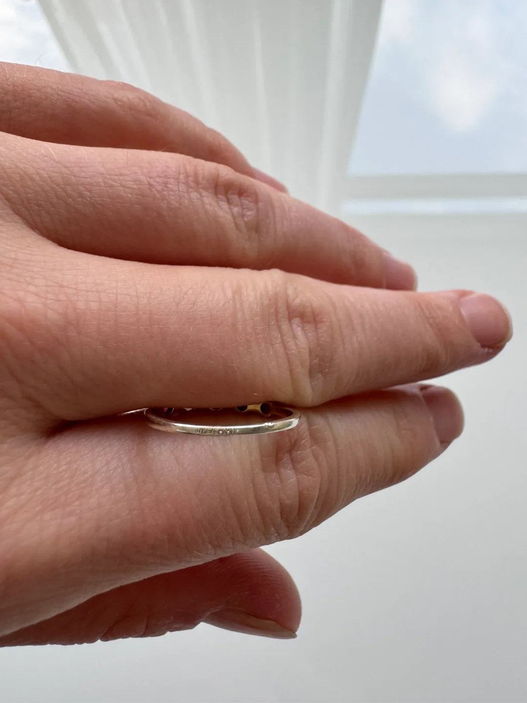 Delicate sterling silver Ring with Multicolored Gemstones image indicator(7)