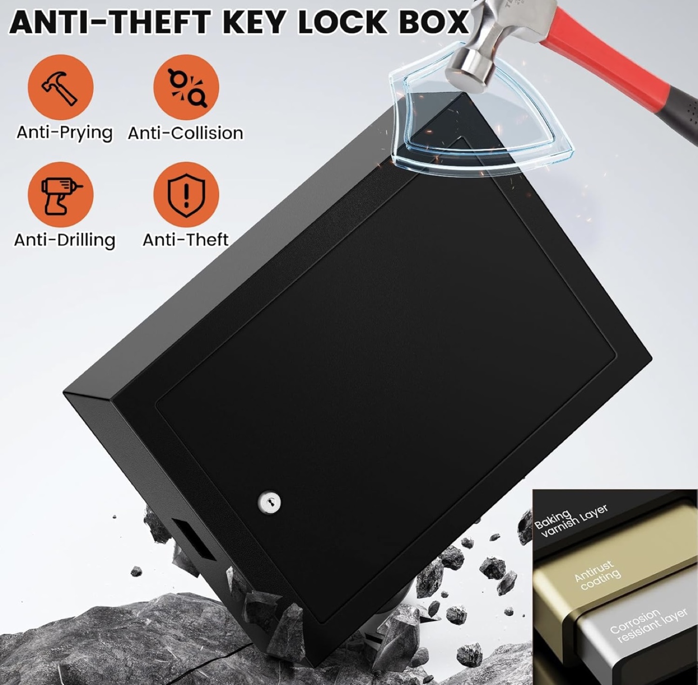 Wall Mount Key Lock Box - 75 Key Capacity - photo 4