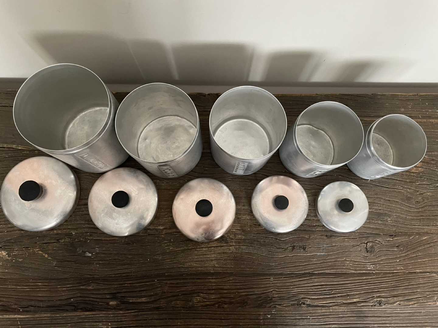 RETRO FIND : Vintage Aluminum Canister Set - photo 3
