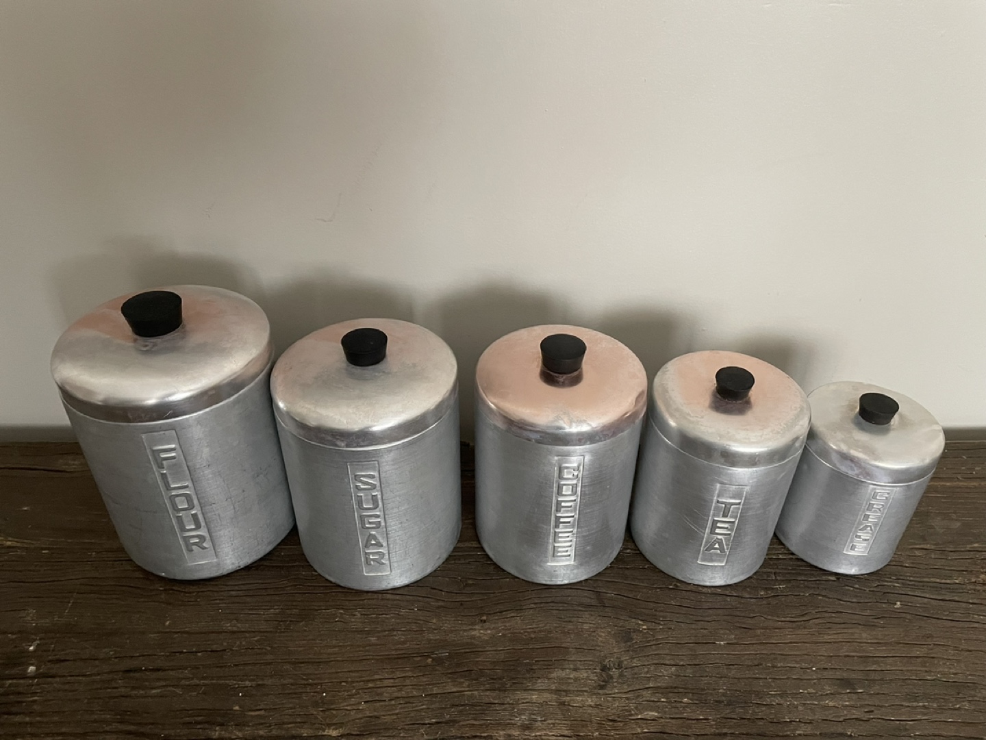 RETRO FIND : Vintage Aluminum Canister Set - photo 2