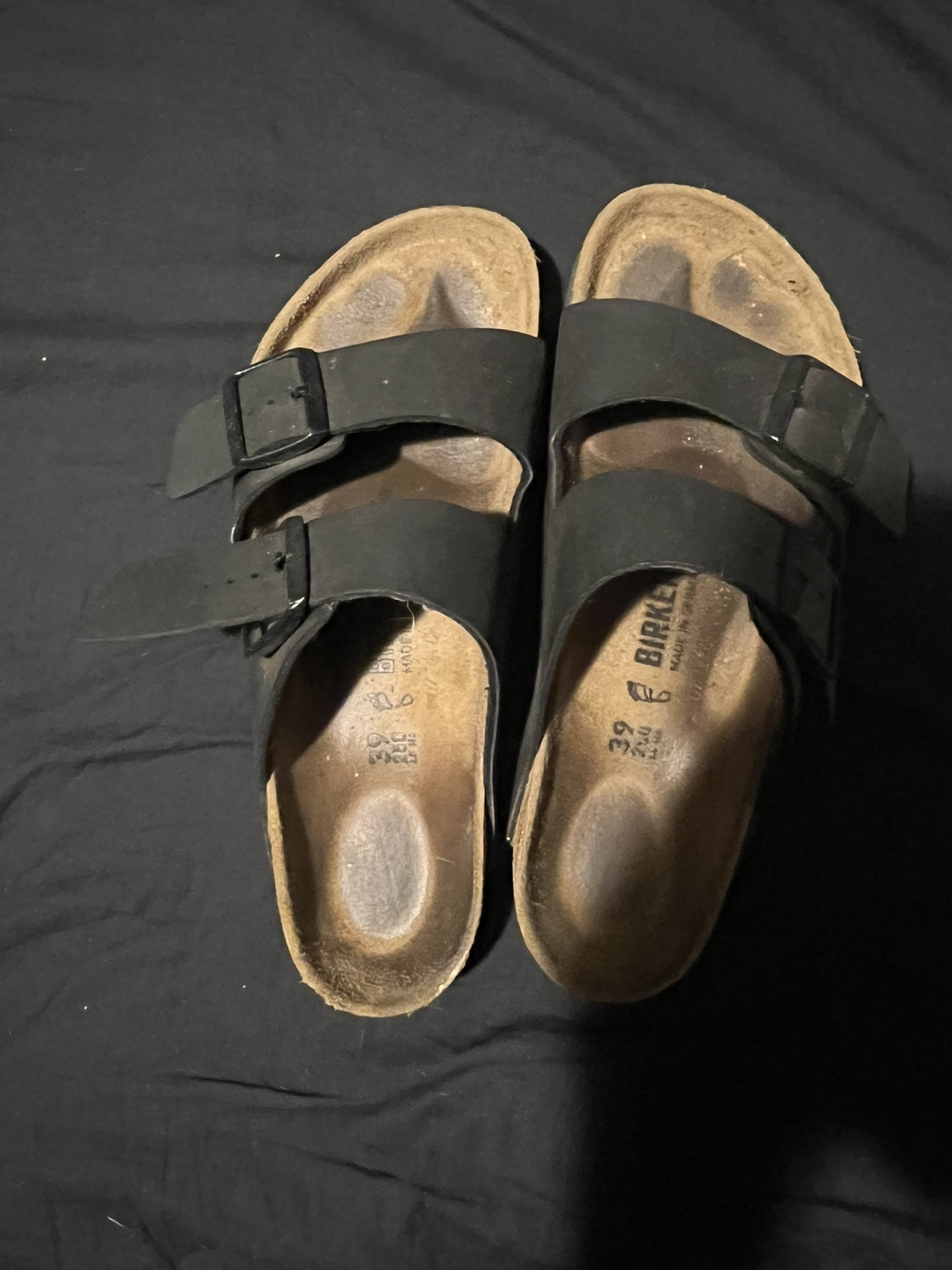 Birkenstock Arizona Sandals - Black - Size 39