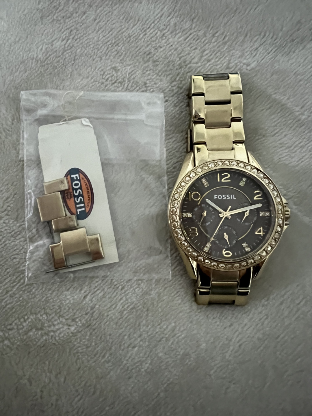 Fossil Women's Gold-Tone Watch with Crystals - photo 2