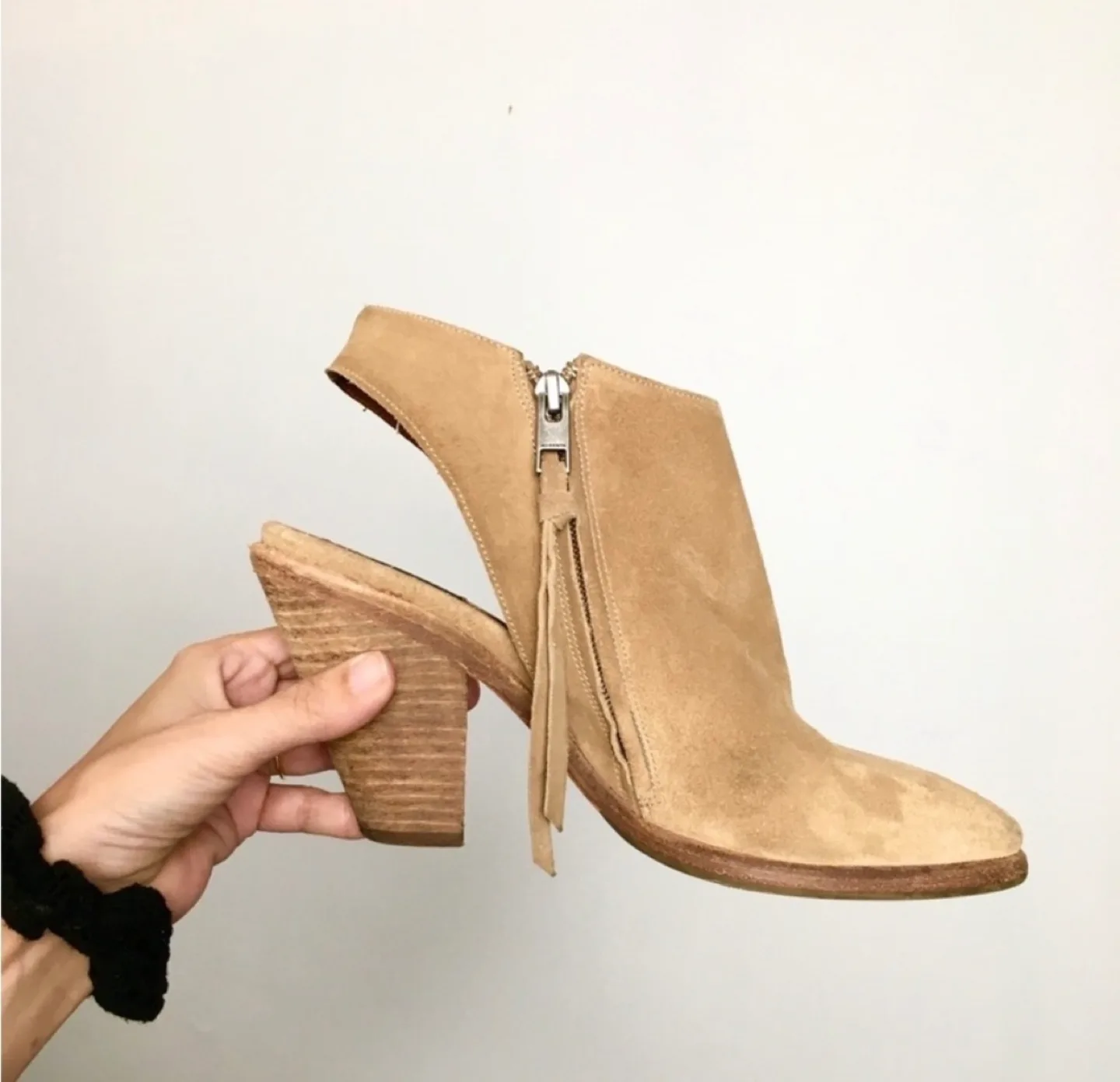 AllSaints Beige Suede Ankle Boots - New thumbnail