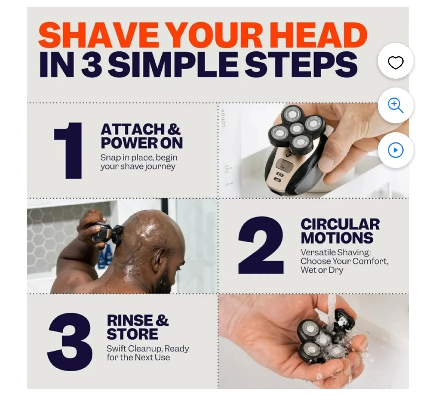 Freebird Flex Series Shaving Kit - Electric Rotary Head Shaver image indicator(4)