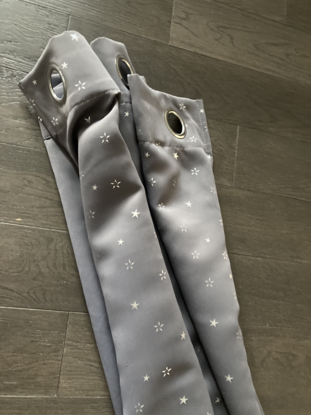 Pair of Grey Starry Curtains #freecycle