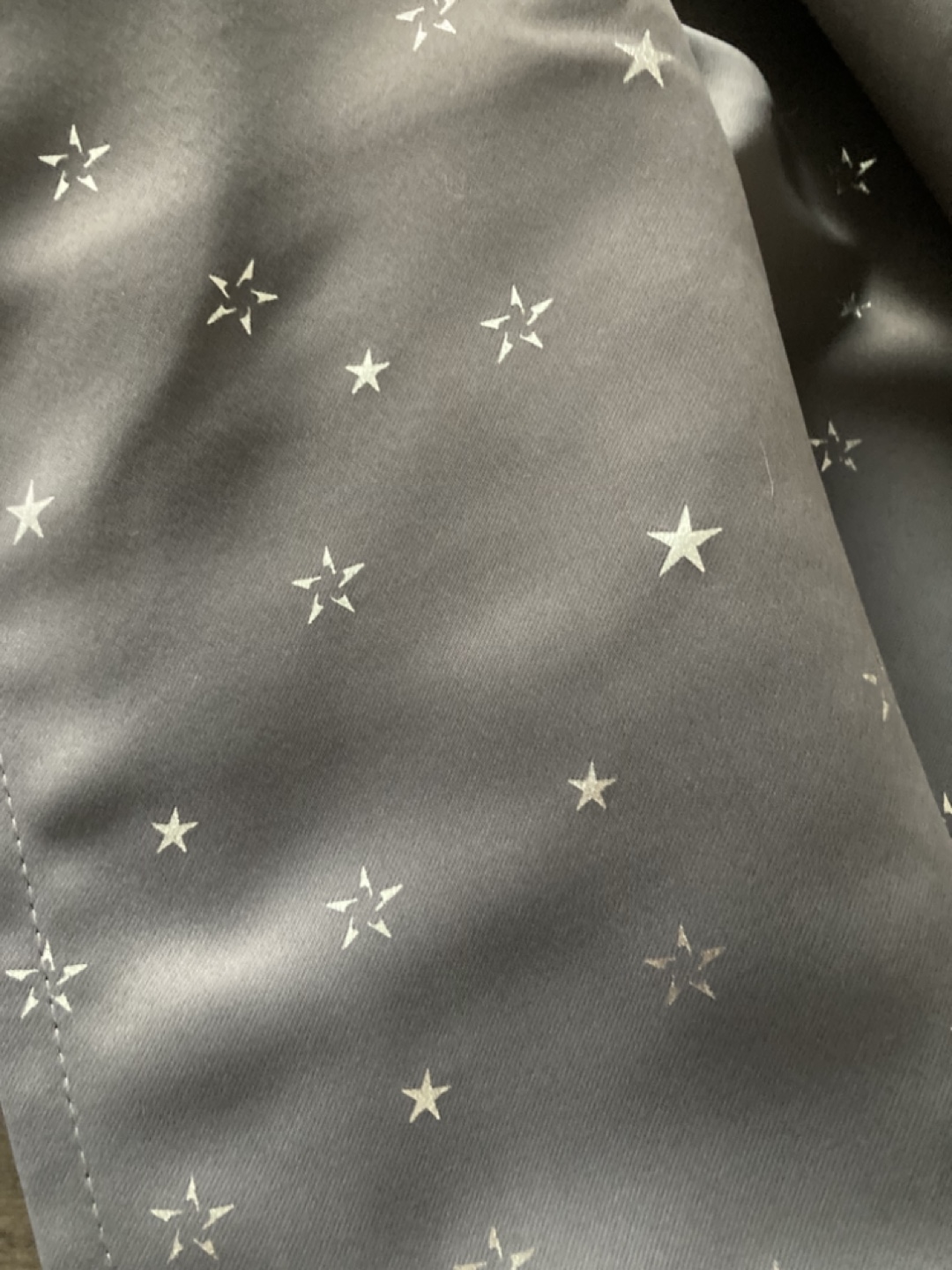 Pair of Grey Starry Curtains #freecycle - photo 2