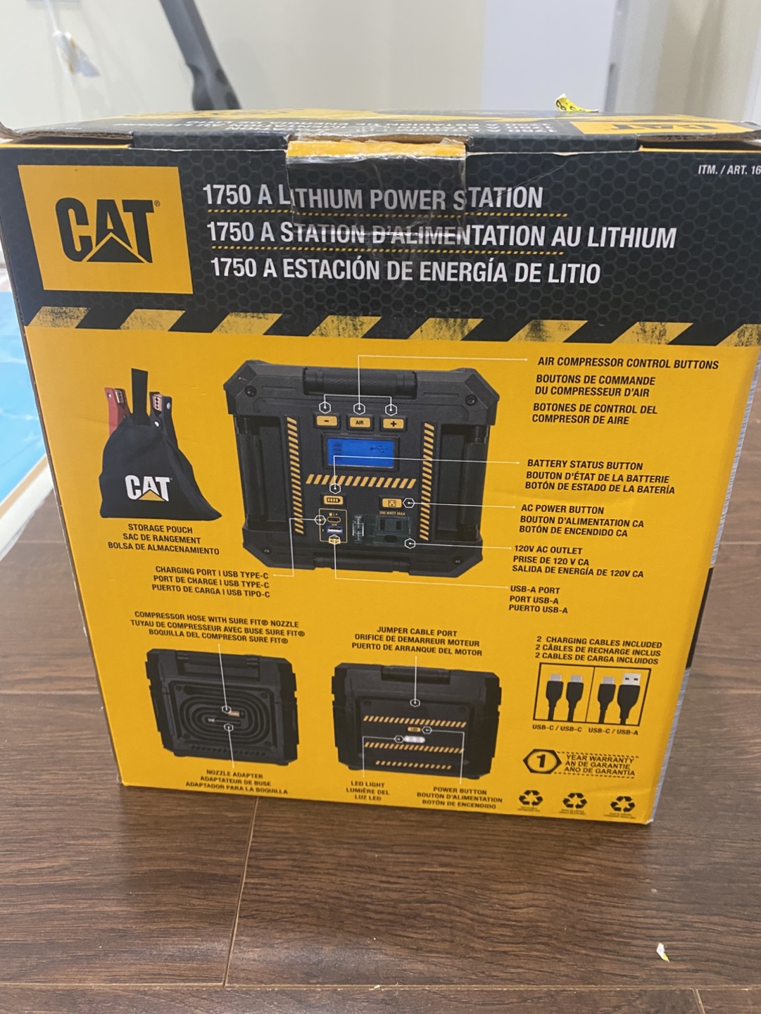 CAT 1750A Lithium Power Station Jump Starter - photo 2