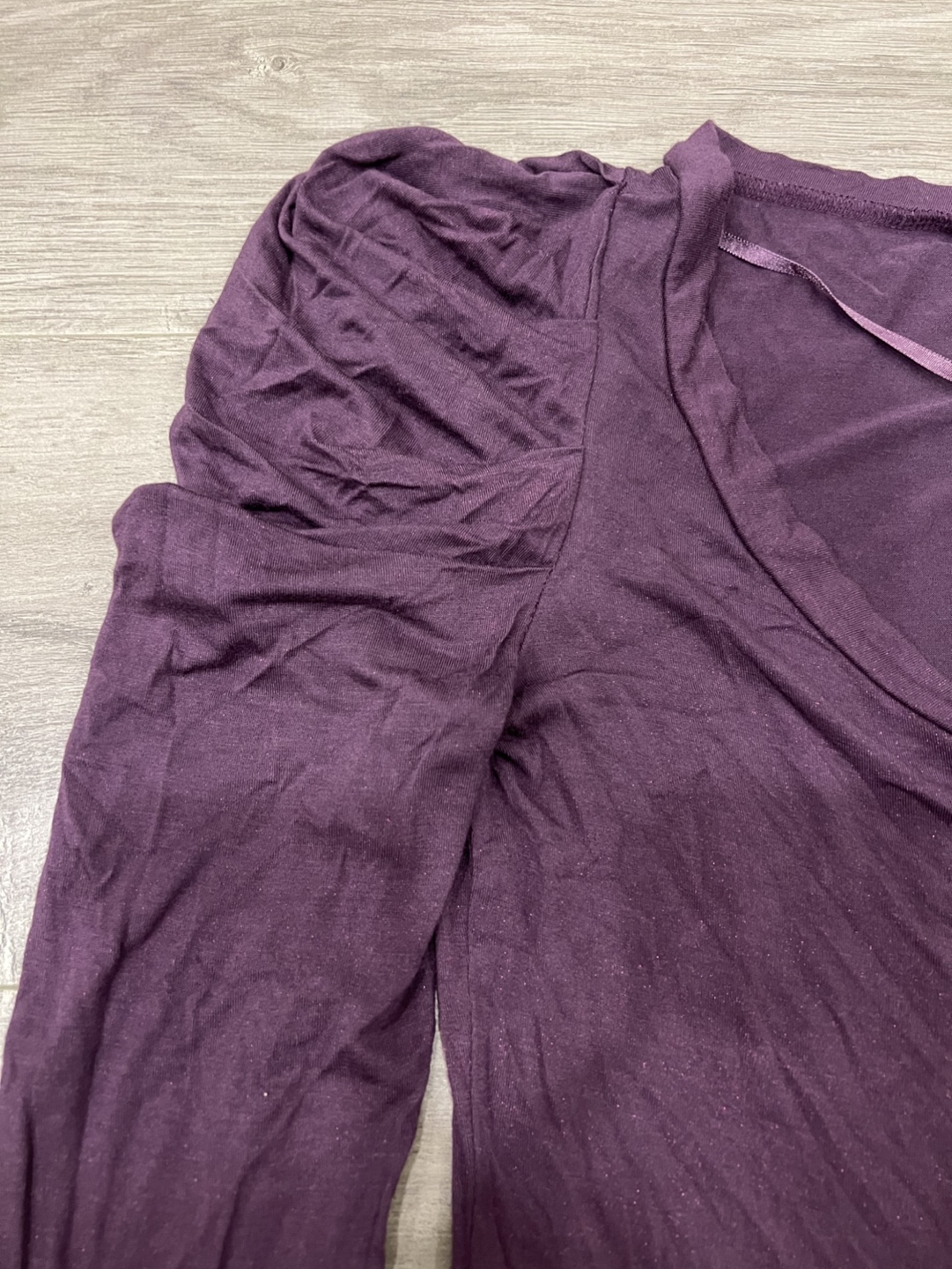 Miss Sixty Purple Long Sleeve Puff Shoulder Top S - photo 5