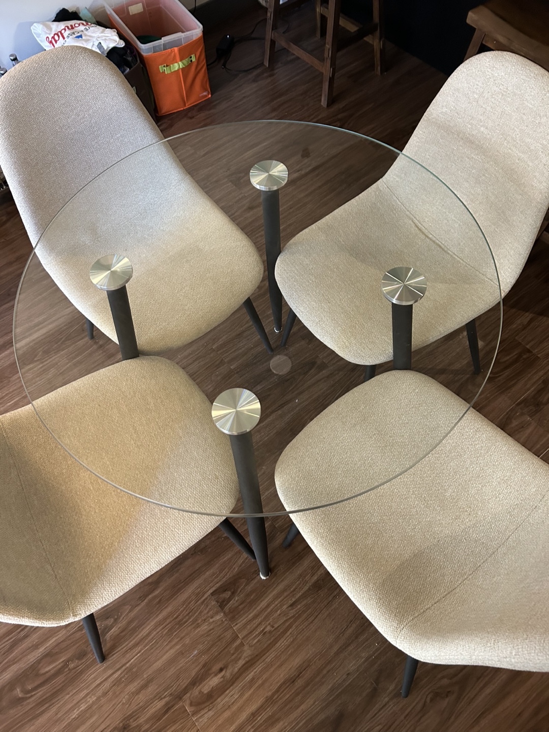 Glass Top Dining Table with Four Chairs - photo 3