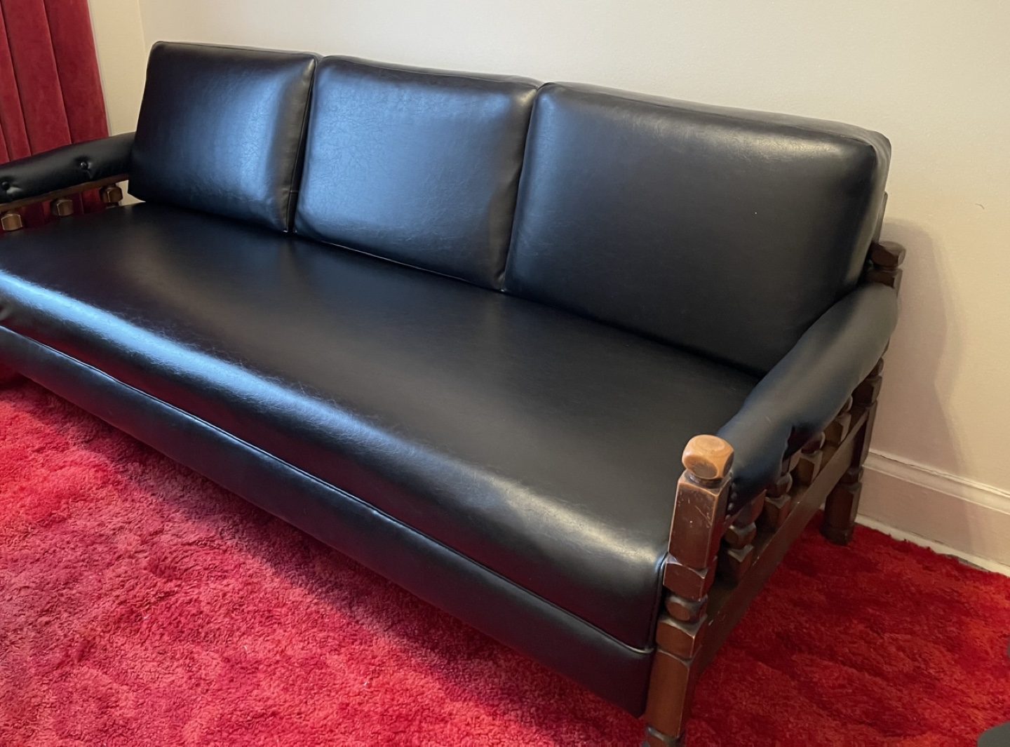 Vintage Black Sofa