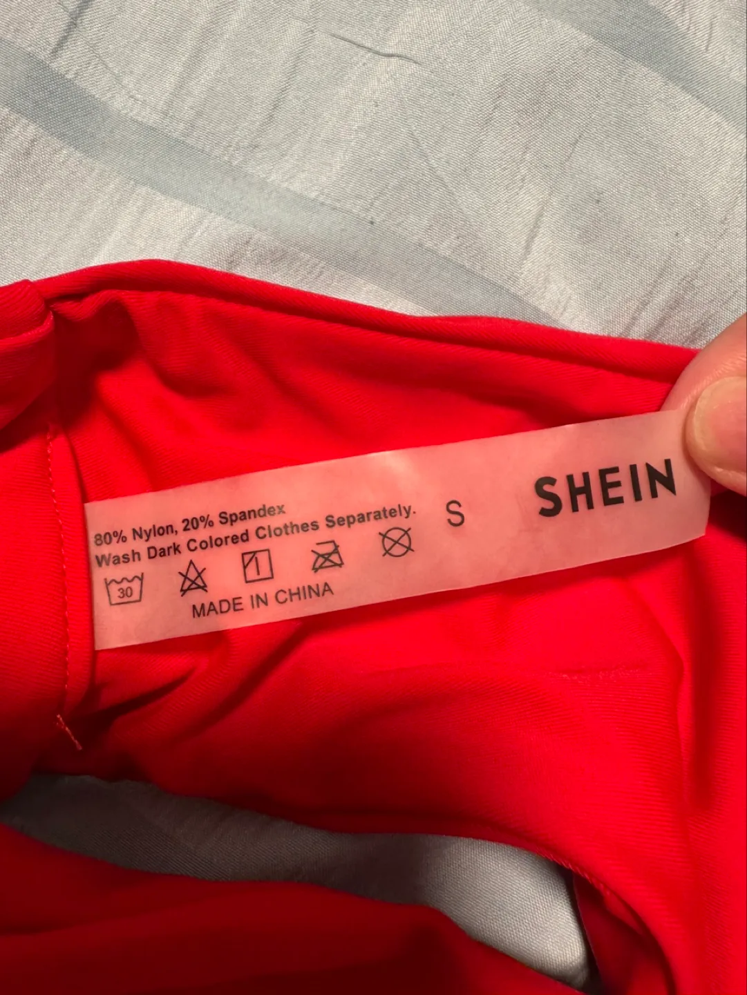 SHEIN Red Ruched Bikini Set - Size Small image indicator(5)