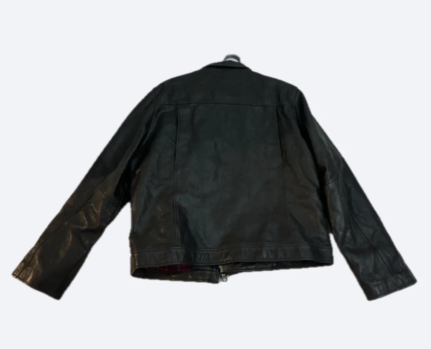 WILSONS LEATHER Branded Men's Black Leather Jacket image indicator(2)